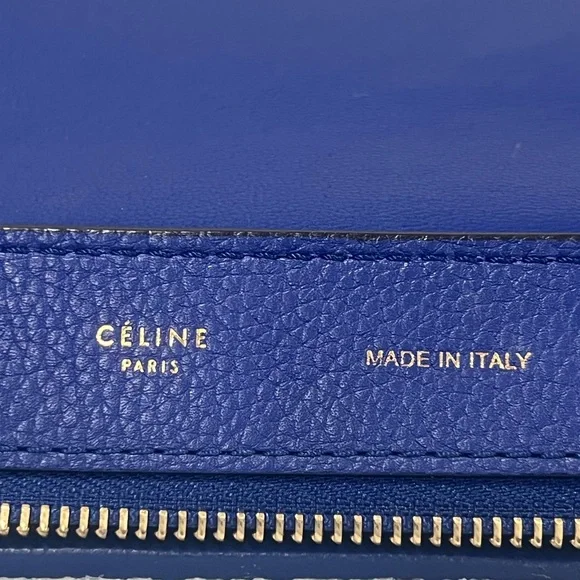 Celine Calfskin Suede Small Trapeze Indigo - Picture 8 of 11